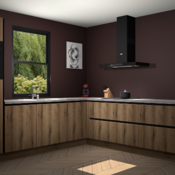 Goud Eiken greeploze keuken Lublin 63345