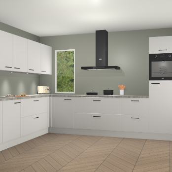 Zijdegrijze keuken Harare 75579