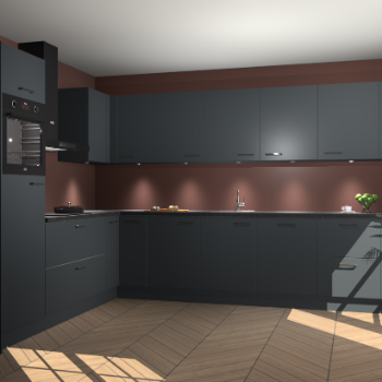 Onyxygrijze keuken Debar 75670