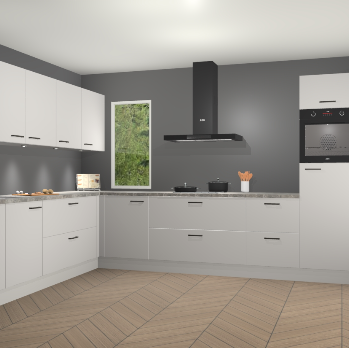 Zijdegrijze keuken Harare 75580