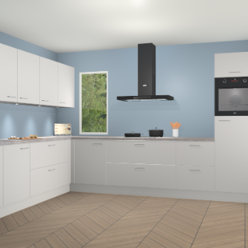 Zijdegrijze keuken Harare 75583