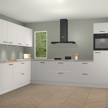 Zijdegrijze keuken Harare 75585