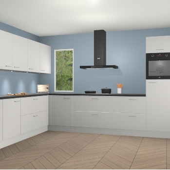 Zijdegrijze keuken Harare 75589