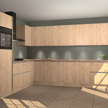 Madera Natuur greeploze keuken Debar 75709