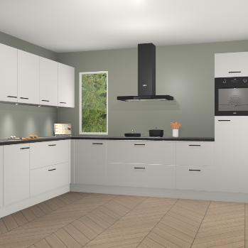 Zijdegrijze keuken Harare 75591