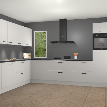 Zijdegrijze keuken Harare 75592