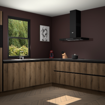 Goud Eiken greeploze keuken Lublin 63324