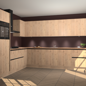 Madera Natuur greeploze keuken Debar 75712