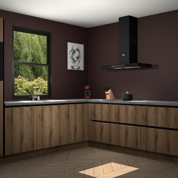 Goud Eiken greeploze keuken Lublin 63311