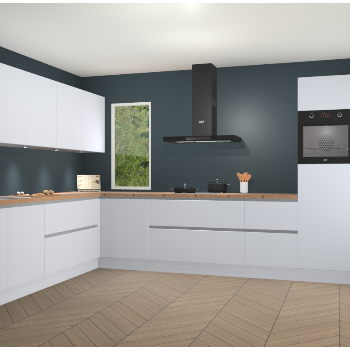 Sneeuwwitte greeploze keuken Harare 75554