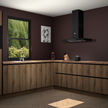 Goud Eiken greeploze keuken Lublin 63273