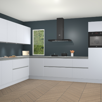 Sneeuwwitte greeploze keuken Harare 75764