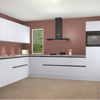 Sneeuwwitte greeploze keuken Harare 75785