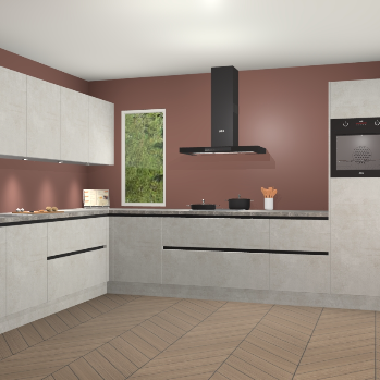 Beton Opal greeploze keuken Harare 74997