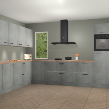 Beton Parelgrijs keuken Harare 74857