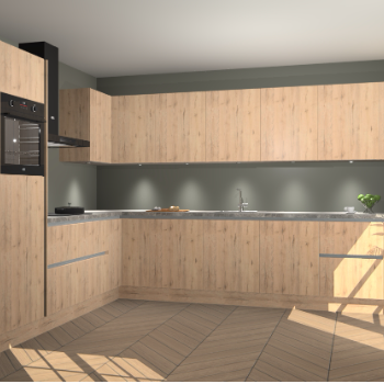 Madera Natuur greeploze keuken Debar 75731