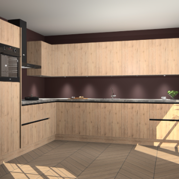 Madera Natuur greeploze keuken Debar 75734