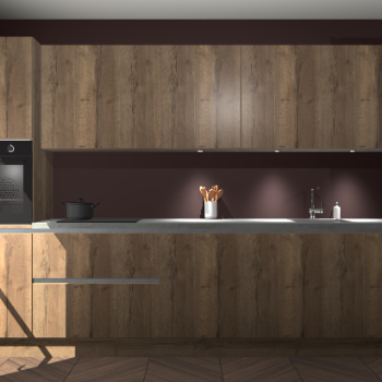 Chocolade eiken greeploze keuken Wels 59282