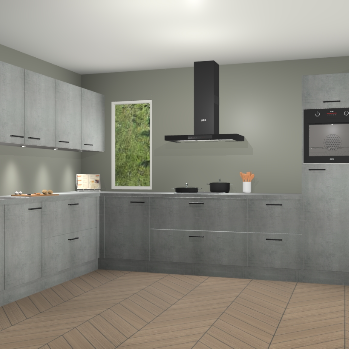 Beton Parelgrijs keuken Harare 74934