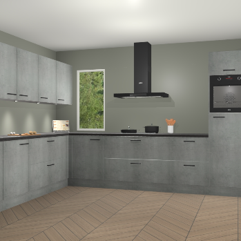 Beton Parelgrijs keuken Harare 74940