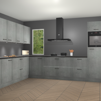 Beton Parelgrijs keuken Harare 74941