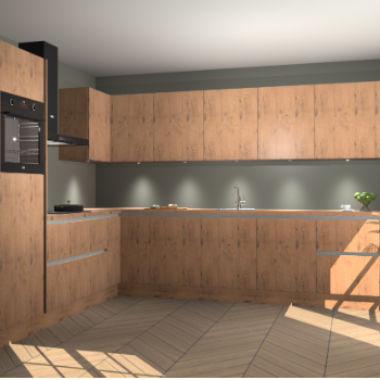 Astoria Eiken greeploze keuken Debar 75803