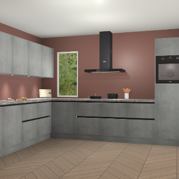 Beton Parelgrijs greeploze keuken Harare 74948