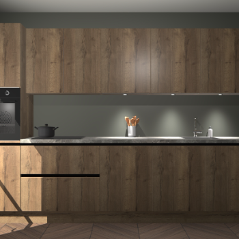 Chocolade eiken greeploze keuken Wels 59350