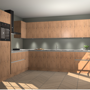 Astoria Eiken greeploze keuken Debar 75851