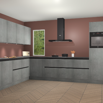 Beton Parelgrijs greeploze keuken Harare 74960