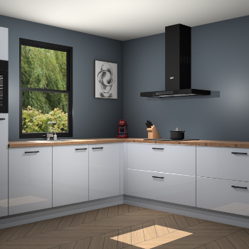 Sneeuwwitte hoogglans keuken Lublin 64629