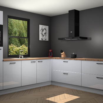 Sneeuwwitte hoogglans keuken Lublin 64630