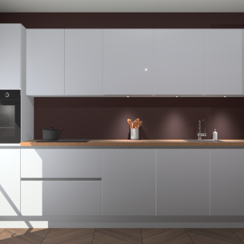 Sneeuwwitte hoogglans greeploze keuken Wels 62525