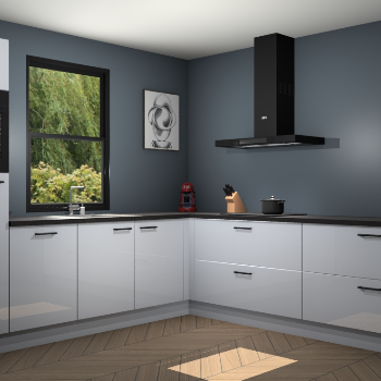 Sneeuwwitte hoogglans keuken Lublin 64550