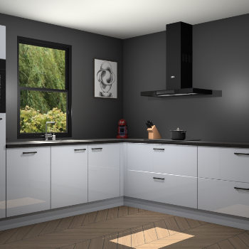 Sneeuwwitte hoogglans keuken Lublin 64551