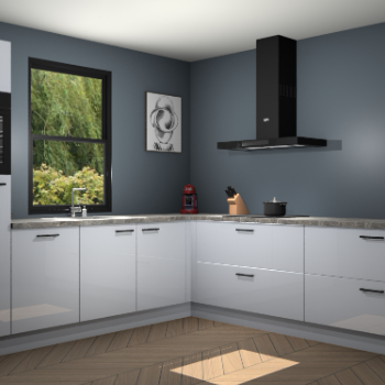 Sneeuwwitte hoogglans keuken Lublin 64513