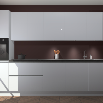 Sneeuwwitte hoogglans greeploze keuken Wels 62430