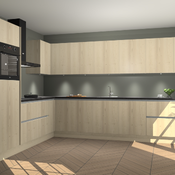 Vuren greeploze keuken Debar 76088