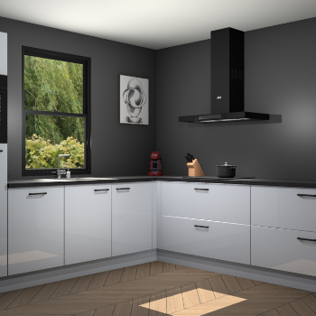 Sneeuwwitte hoogglans keuken Lublin 64427