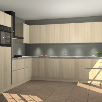 Vuren greeploze keuken Debar 76094