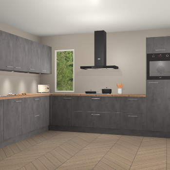 Beton Antraciet keuken Harare 74800