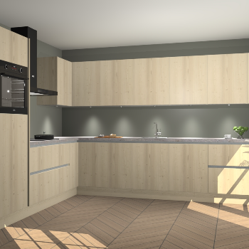 Vuren greeploze keuken Debar 76100