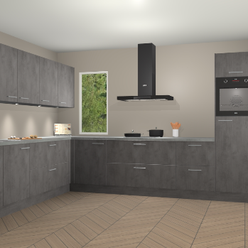 Beton Antraciet keuken Harare 74900