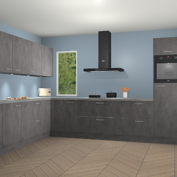 Beton Antraciet keuken Harare 74901