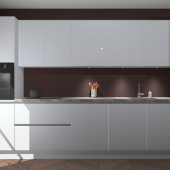 Sneeuwwitte hoogglans greeploze keuken Wels 62462