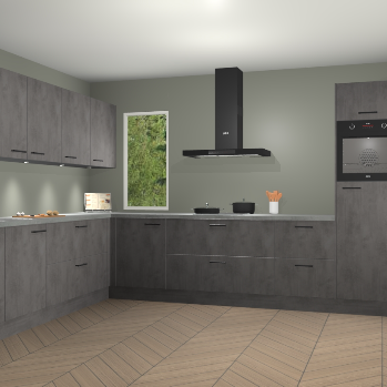 Beton Antraciet keuken Harare 74903