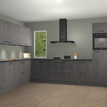 Beton Antraciet keuken Harare 74909