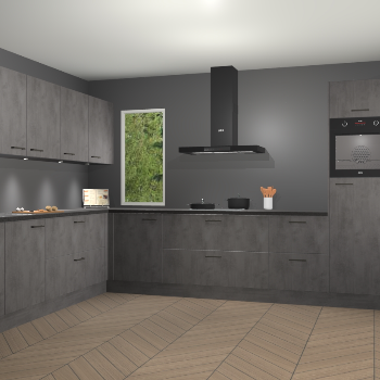 Beton Antraciet keuken Harare 74910