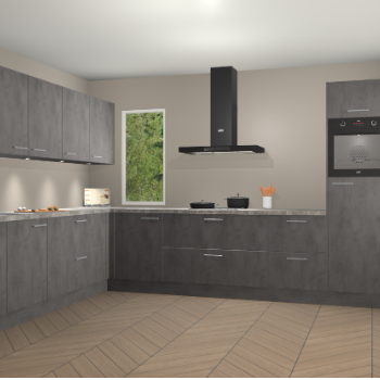 Beton Antraciet keuken Harare 74912