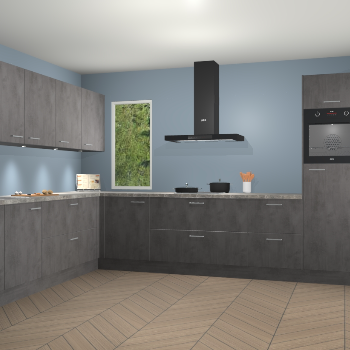 Beton Antraciet keuken Harare 74913